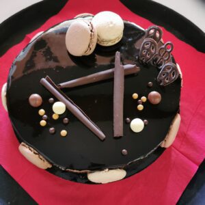 Gâteau duo de mousse au chocolat
